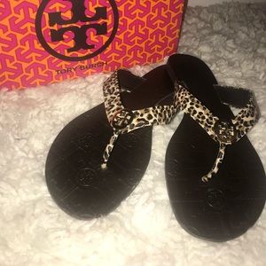 Tory Burch leopard Thora sandals